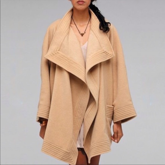 kristinit Jackets & Blazers - KristinIt Tan Organic Cashmere Coat Jacket